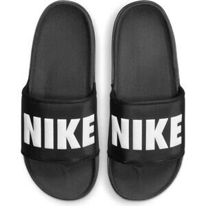 NEW Nike Offcourt Slides Men’s Black White Comfort Sandals Size 9 BQ4639‑012
